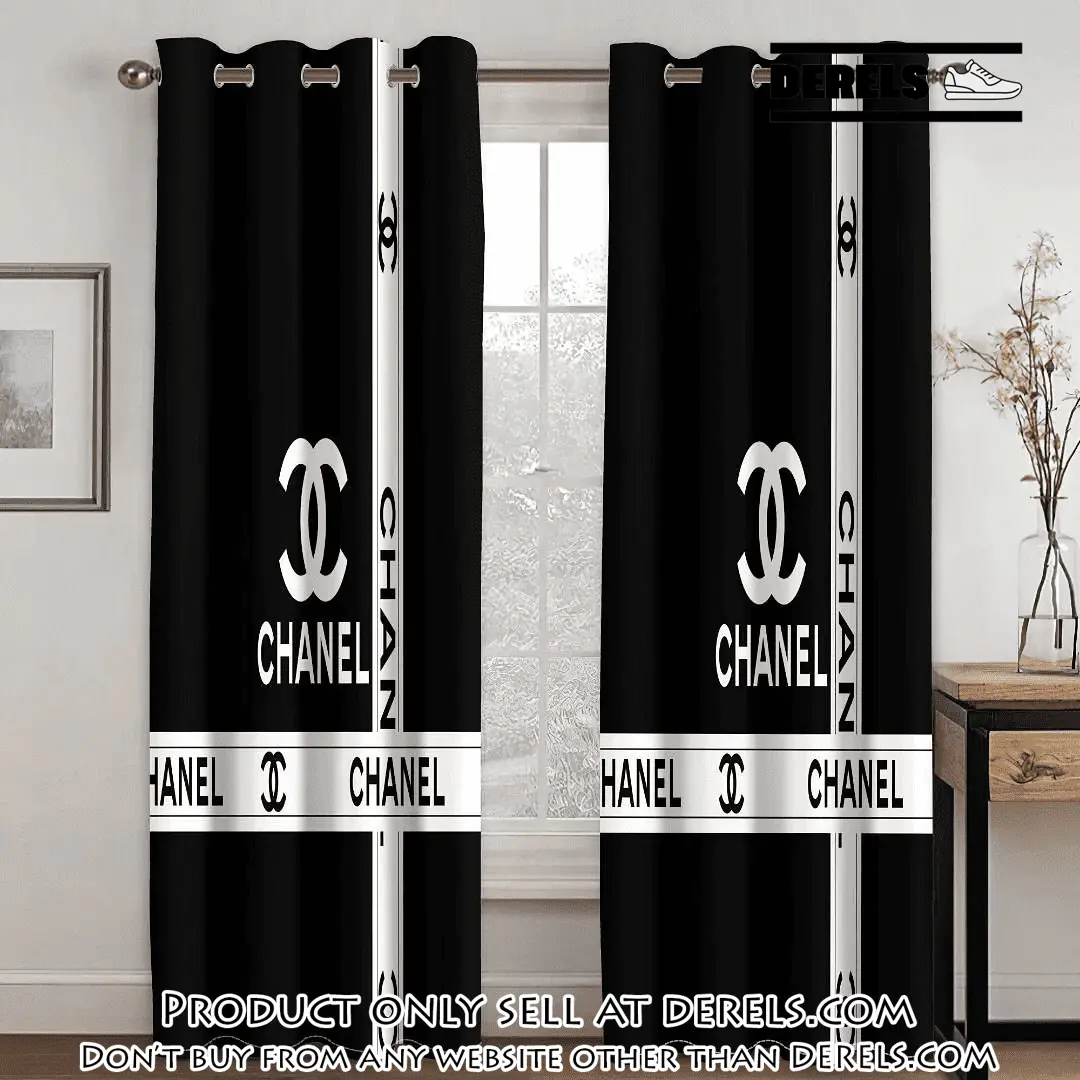 Chanel black premium window curtains hot  luxury curtain wc109 dr2544713